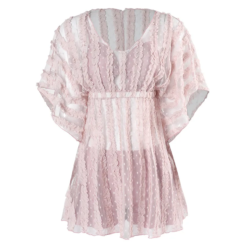 

YinFengTing New Women Push Up Bikini Set with Cover-Up Padded Bathing Suits Summer Sexy Female Biquini Swimming Beachwear 2023