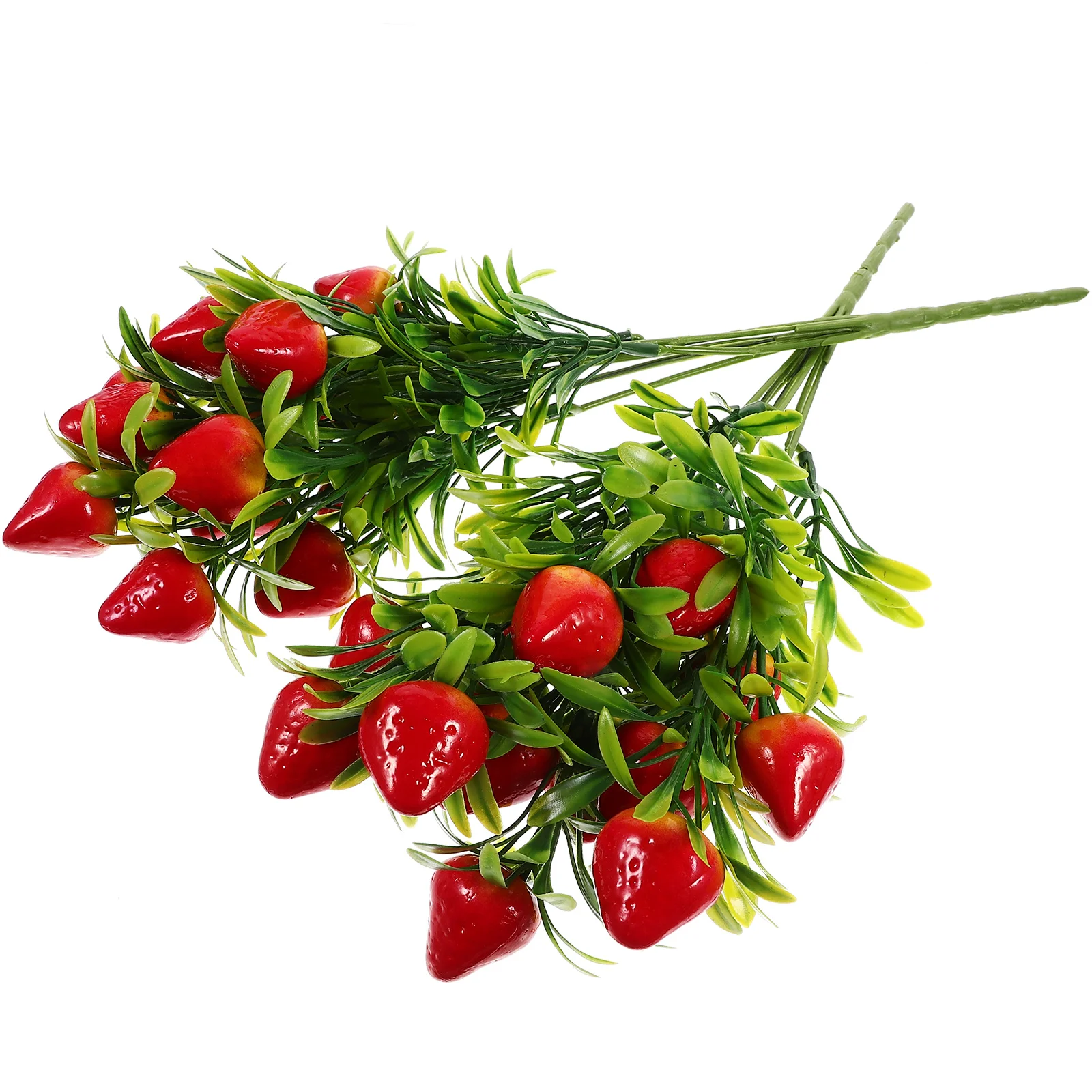 

Simulated Strawberry Fake Bunch Adorn Bouquet Branch Festival Decor Branches Ornament