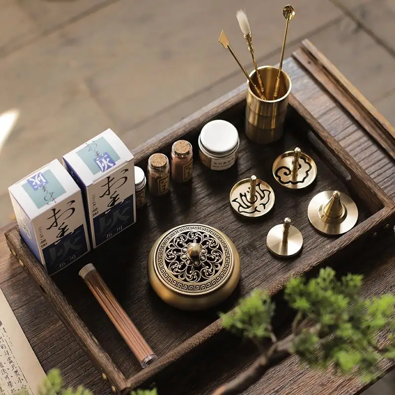 

Mould Chinese Incense Burner Smoke Retro Candle Holder Art Aesthetic Incense Burner Diffuser Metal Porta Incienso Decoration