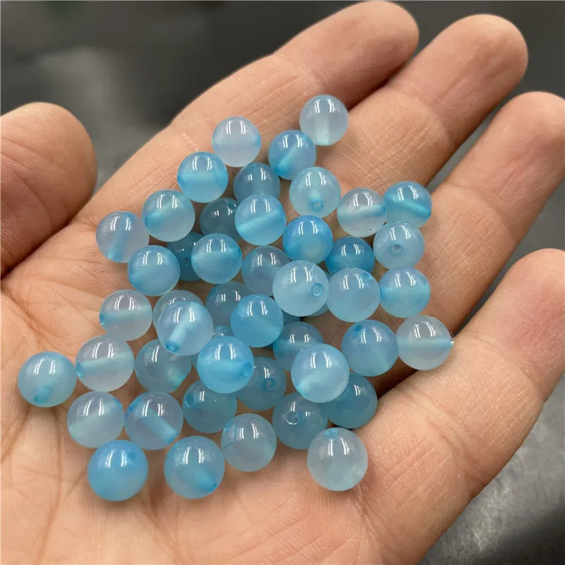 

Genuine Natural Sky Blue Jades Beads For Jewelry Making Diy Bracelet Necklace Islamic Tasbih Muslim Rosary Beads Accessories