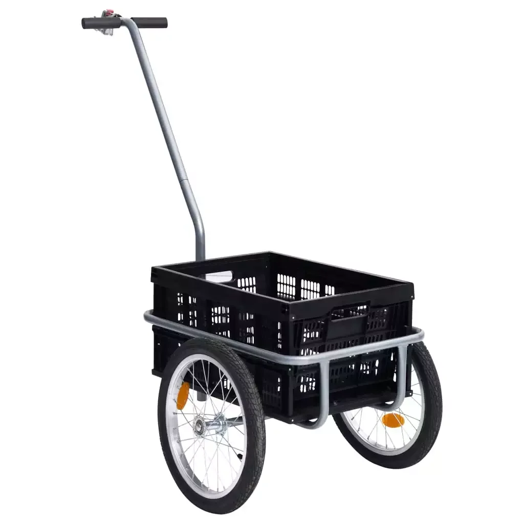 

NEW2023 trailer with foldable transport box 50L Black 50 kg