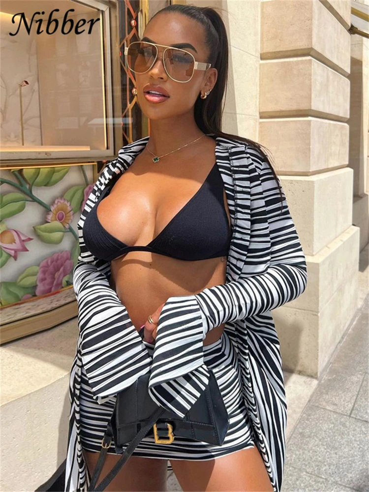 Комплект из двух предметов Nibber летняя одежда для женщин модная однобортная