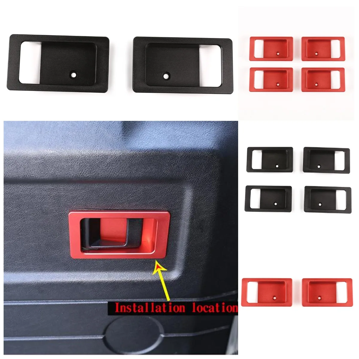 

Aluminum Alloy Car Door Inner Door Bowl Shell Accessories Modification Replacement Parts For Land Rover Defender 90 110 04-2018