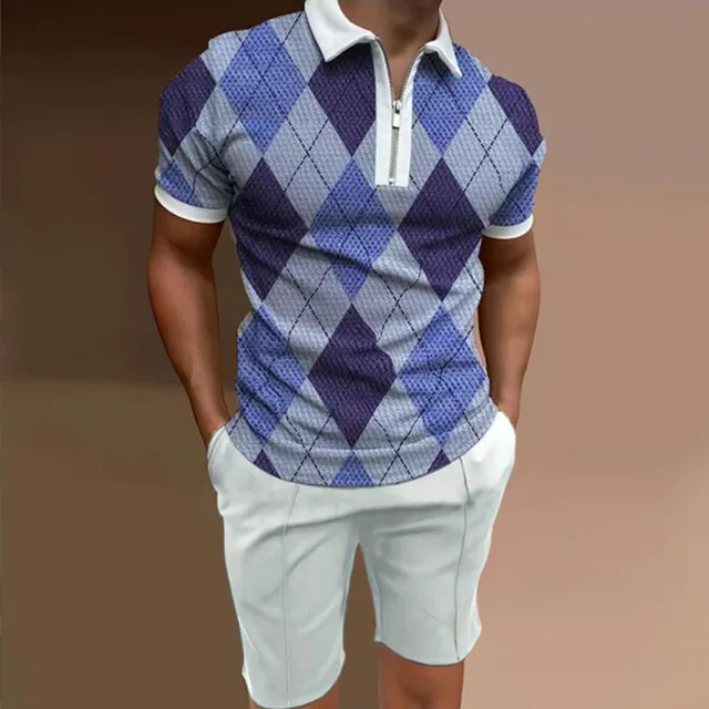 T-Shirt Fashion Polo Shirt + Shorts Set 