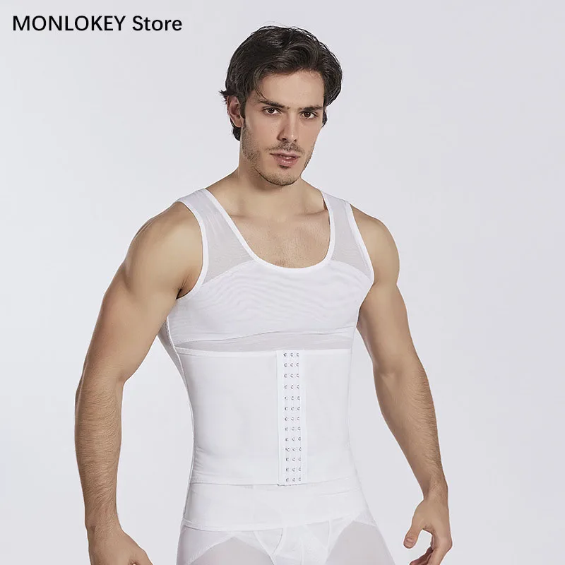 

Men's Corset Vest Posture Corrector Sleeveless Gym Girdles Belly Slimming Belt For Mens Fat Burner Weight Lose Sexy Bodysuits