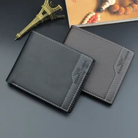 mens bifold pu leather wallets credit id card holder wallet masculina billetera hombre men short purse male money portafoglio