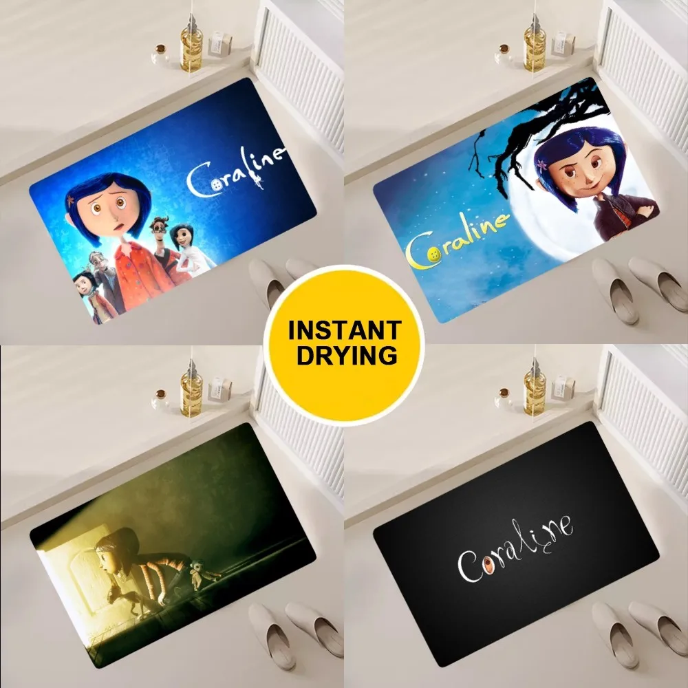 Напольный коврик MINISO Coraline для двери в спальню на кухню ванной комнаты не скользит