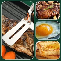 304 stainless steel frying fish shovel kitchen tool steak clip lengthened and thickened shovel restaurant food clip accessories