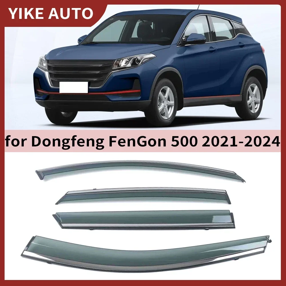 

Хромированные полоски от дождя для Dongfeng FenGon 500 DFSK Glory 500 Glory E3 2021-2024, оконный козырек, ветрозащитные дефлекторы, дверной козырек, вентиляционное отверстие