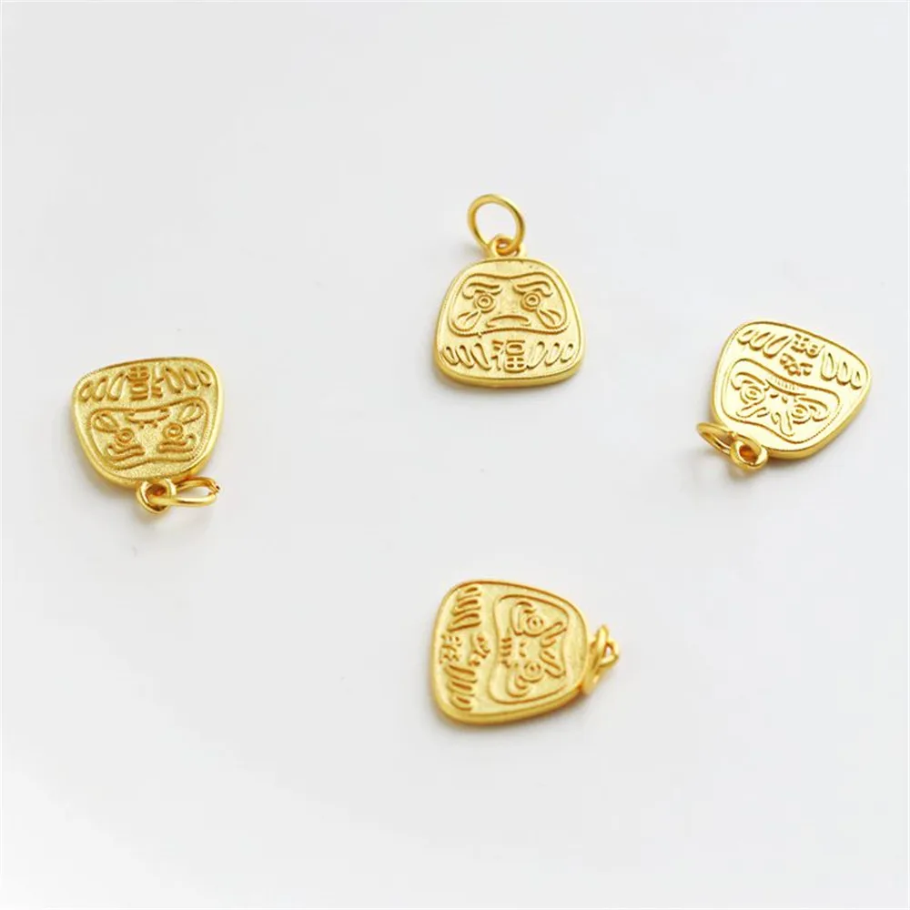 

18k gold package, color retention, dumb gold, Bisoft 11 * 14mm pendant diy bracelet necklace, pendant pendant accessories