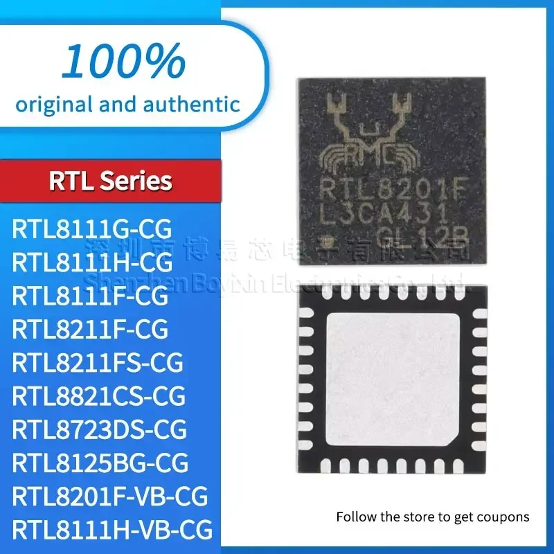 RTL8111G RTL8201F RTL8111H RTL8111F RTL8211FS RTL8211F RTL8821CS RTL8723DS RTL8125BG RTL8111H-VB-CG оригинальный продукт