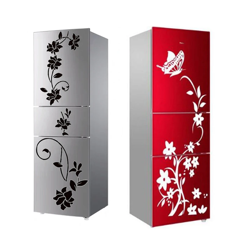 

New Creative Refrigerator Sticker Butterfly Pattern Smile Face Wall Stickers Home room Decoration Kitchen Wall Decor Art Mural