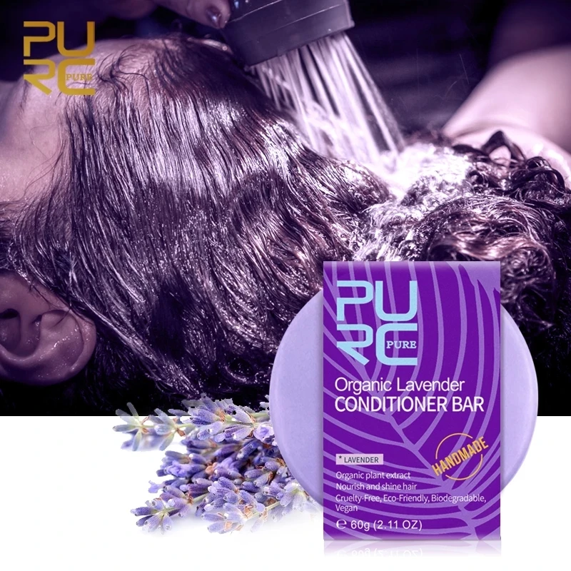 

PURC Organic Lavender Conditioner 100% PURE and Vegan handmade cold processed shampoo soap Raben