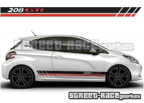 

Наклейки виниловые для x2 Peugeot 208 GTI 010