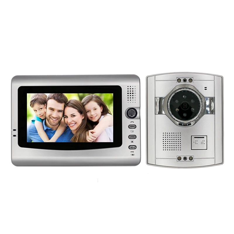 

7-дюймовый большой экран проводной видеодомофон Визуальный дверной звонок Система внутренней связи