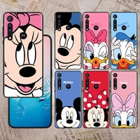 Mickey Minnie Couple For Motorola Moto G60S G60 Edge E20 E7i E6i E6S Plus Power One Fusion Black Phone Case