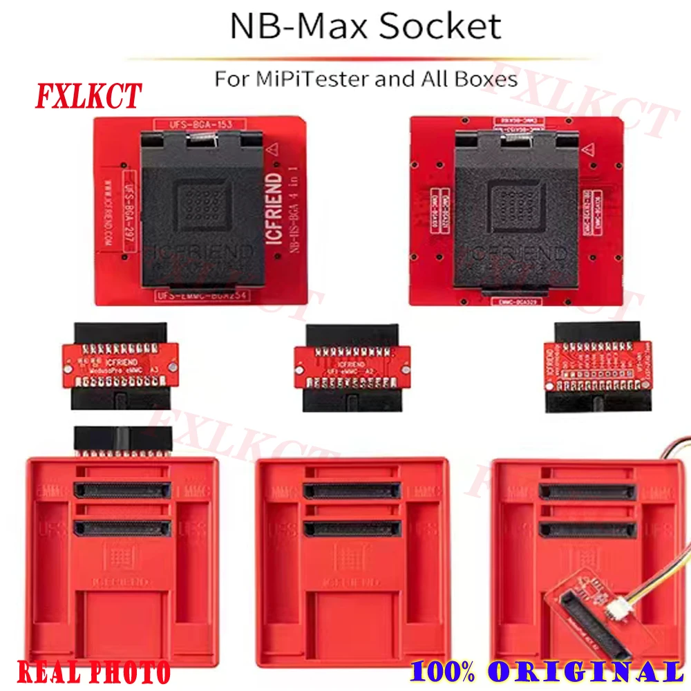 

ICFRIEND NB-Max Socket for MIPItester E-mate EMMC&UFS BGA254 BGA297 BGA153 BGA168 BGA100 BGA186 for Medusa Pro UFI Easy jtag box