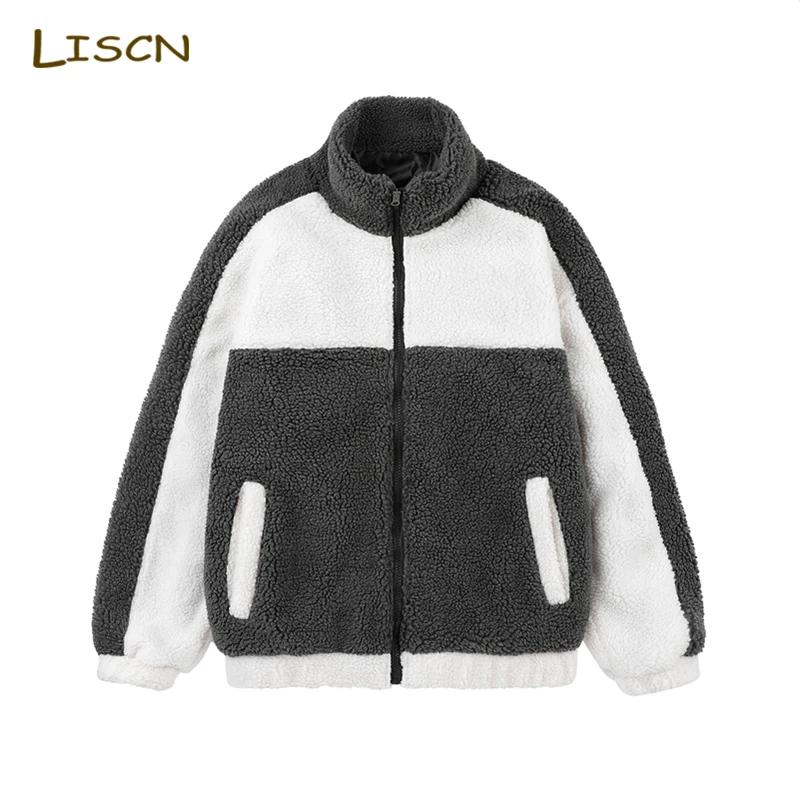 

Men Winter Jacket Men 2022 New Fashion Cashmere Keep Warm Patchwork Windbreaker Coat Casual Loose Windproof Jacket For Men