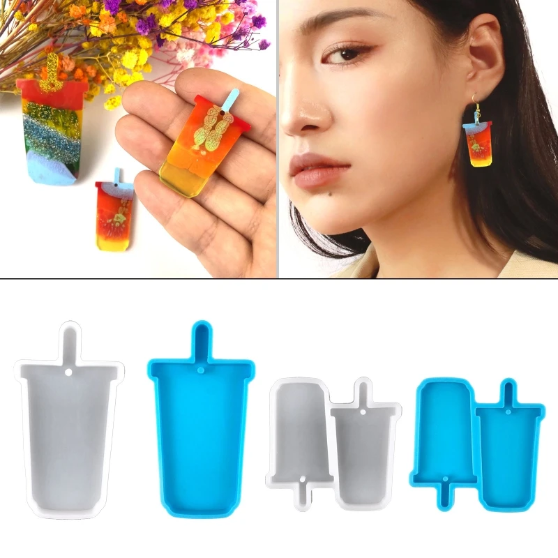 

Силиконовая форма «сделай сам» в форме чашки воды для сережек, сережек, подвесных подвесок, полимерная форма, украшение для сумки, инструмен...