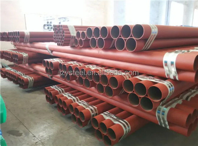 ASTM A53 Тип E Класс B ERW Sch40 Красная окрашенная противопожарная труба Трубы из