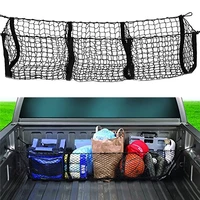 universal car trunk net bag three grid luggage three dimensional net pocket for cars suv rv pickuptrucks exterior accessories