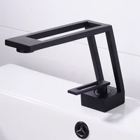 brass basin faucets unique design hot cold sink mixer taps bathroom crane vessel single handle deck mounted blackgoldwhite