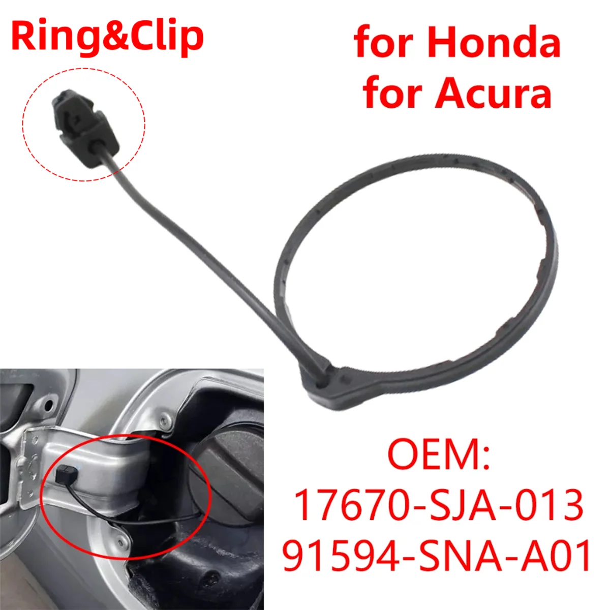 

17670SJA013 Автомобильный бензиновый дизельный топливный бак, крышка бака с зажимом 91594SNAA01 для Honda Civic CRV Accord Jazz City Odysse