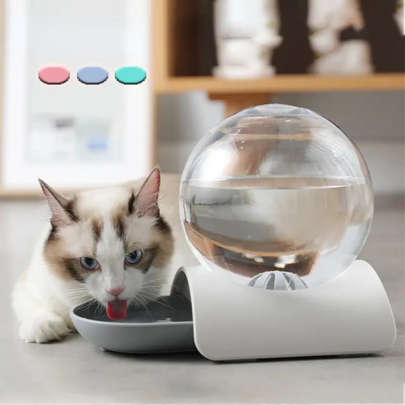 

Snails Bubble Cat Water Bowl Automatic Water Dispenser Fountain For Cats Large Drinking Drink Bowl Drinker No Electricity 2.8L