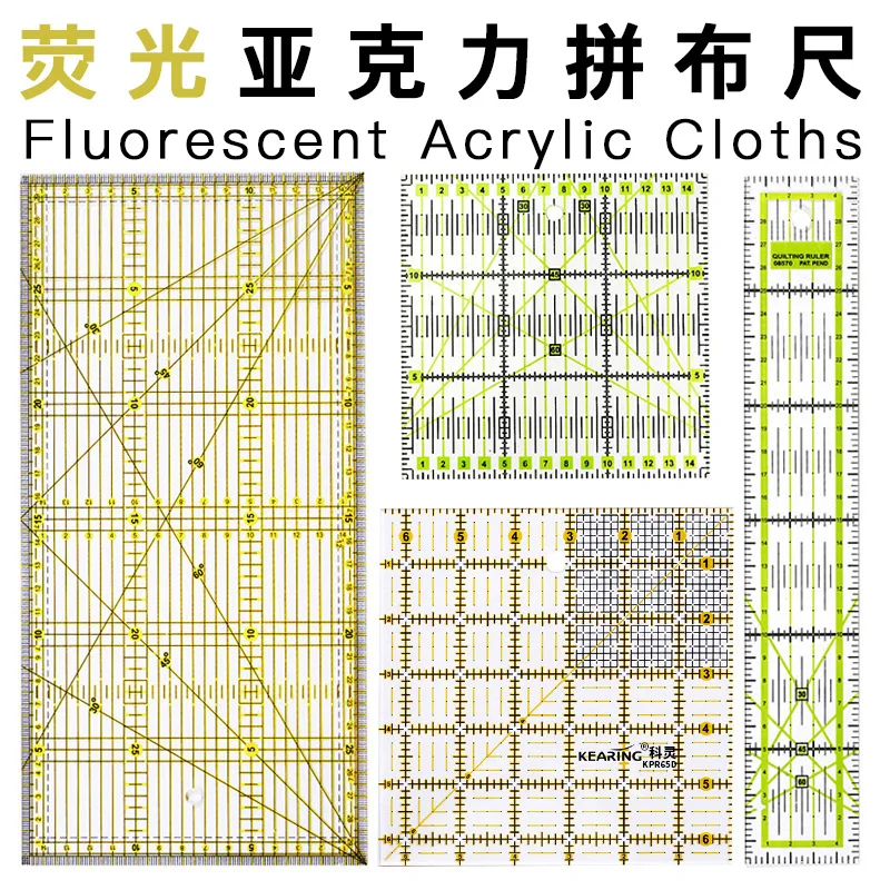 

2022 High Quality Acrylic Patchwork Ruler Two-Color Tailoring Tool Tailoring Quilting Diy Sewing Tool Drawing Ruler