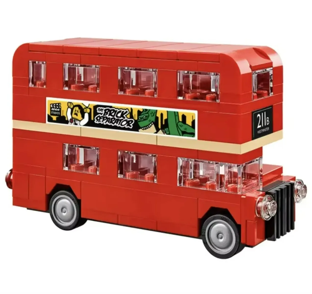 Фото LEGO Creator Double Decker London Bus 40220 Ретро-автобус с поворотными колесами плюс прозрачные окна и световые элементы (118 шт.) №3