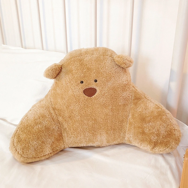 

Cute Bear Reading Pillow Seat Cushion Back Plush Soft Chair Cushion Waist Back Throw Pillow Lumbar Support Lectura Neck Pillow