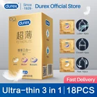 Ультратонкие презервативы Durex из натурального каучука, 3 вида, 52 мм, 49 мм