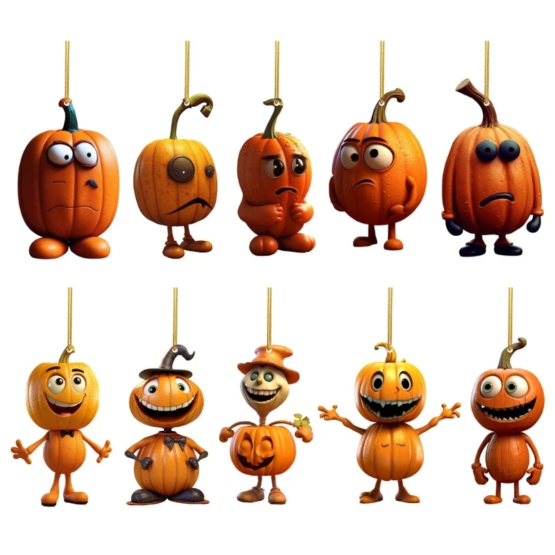 

Хэллоуин Автомобильное Зеркало Подвесные Аксессуары Тыква Вид сзади Зеркальные Украшения Автомобиля