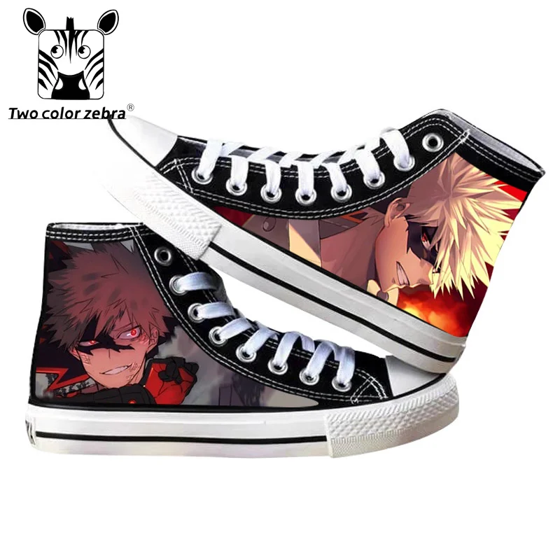 My Hero Academia Todoroki Shoto Midoriya Izuku Surrounding Canvas Shoes Unisex Hand Painted Casual Trendy Shoes