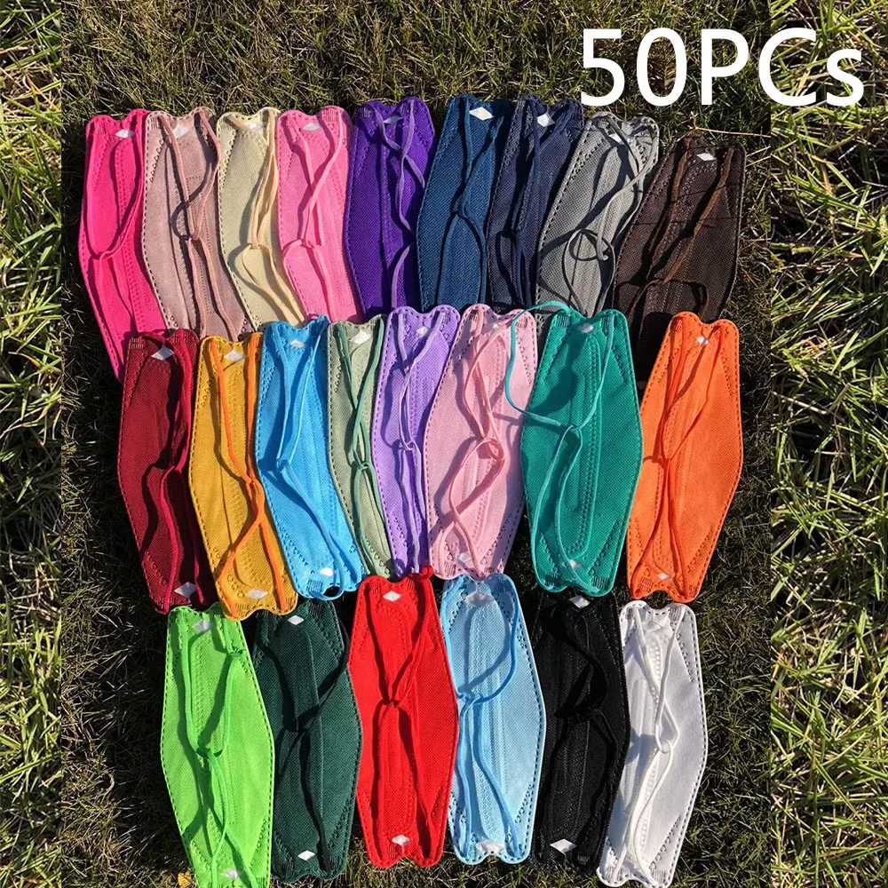 

50pcs Women Face Mask 28 Colors Adult Headloop Kpop 4 Layers Facemask Muslim Protective Mascarillas Halloween Cosplay Masque