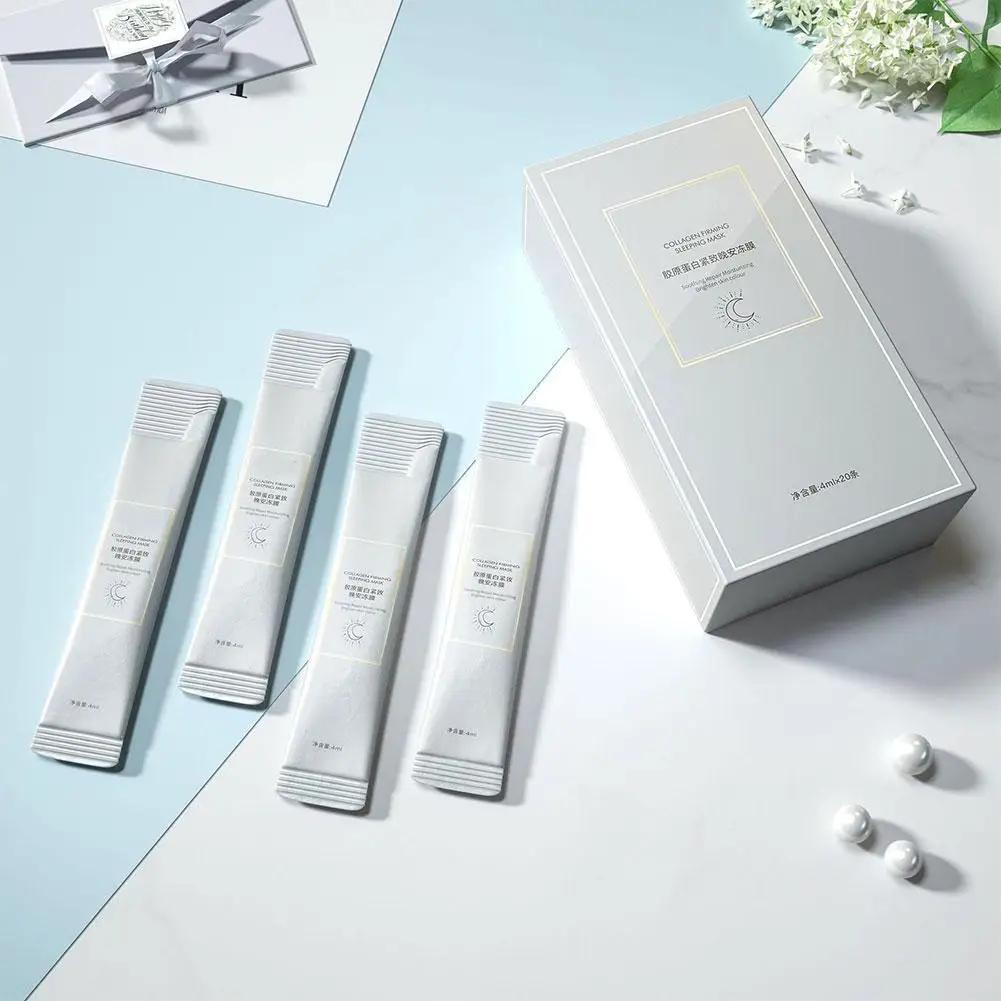 

20Pcs Collagen Firming Good Night Froze Film Anti-Aging Moisturizing Oil-Control Sleeping Mask Depth Replenishment Skin Care