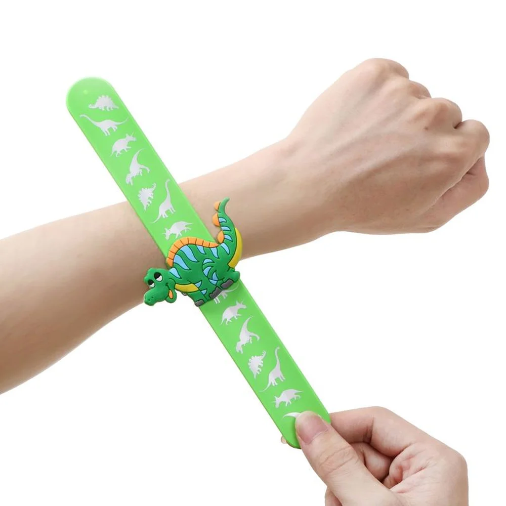 Браслет детский резиновый в виде динозавра | Украшения и аксессуары