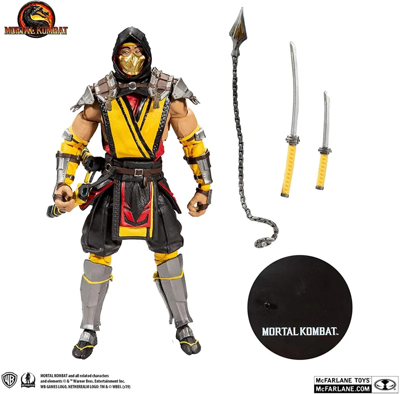 

Mcfarlane Toys Mortal Kombat Scorpion Moving Parts Action Figure Pvc Anime Model Kids Birthday Gift Limited Collection Toy