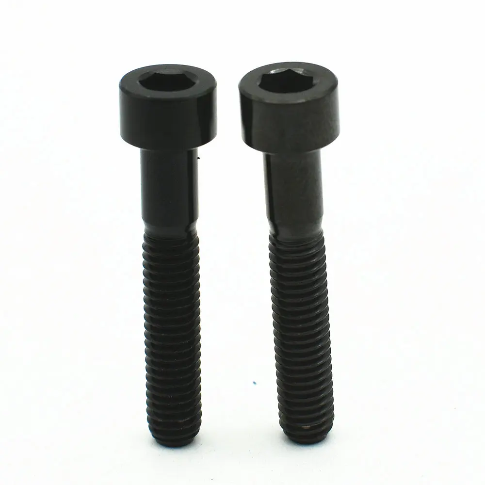 

2 pcs Titanium Bolts for Bicycle M5 X25 30 35mm Cone Head Black Color Ti Screws Ti Fastener