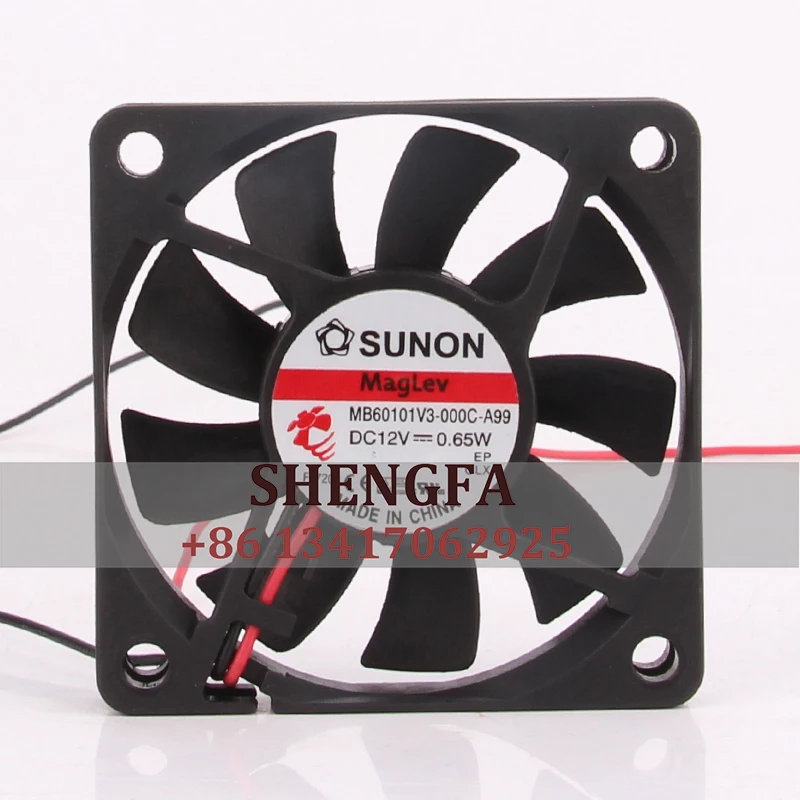 SUNON MB60101V3-000C-A99 чехол охлаждающий вентилятор 12 В постоянного тока 0,65 Вт ECAC 60x60x10 мм 6 см 6010 дюймов, сверхтихий Осевой поток, Центробежная система выхлопных газов