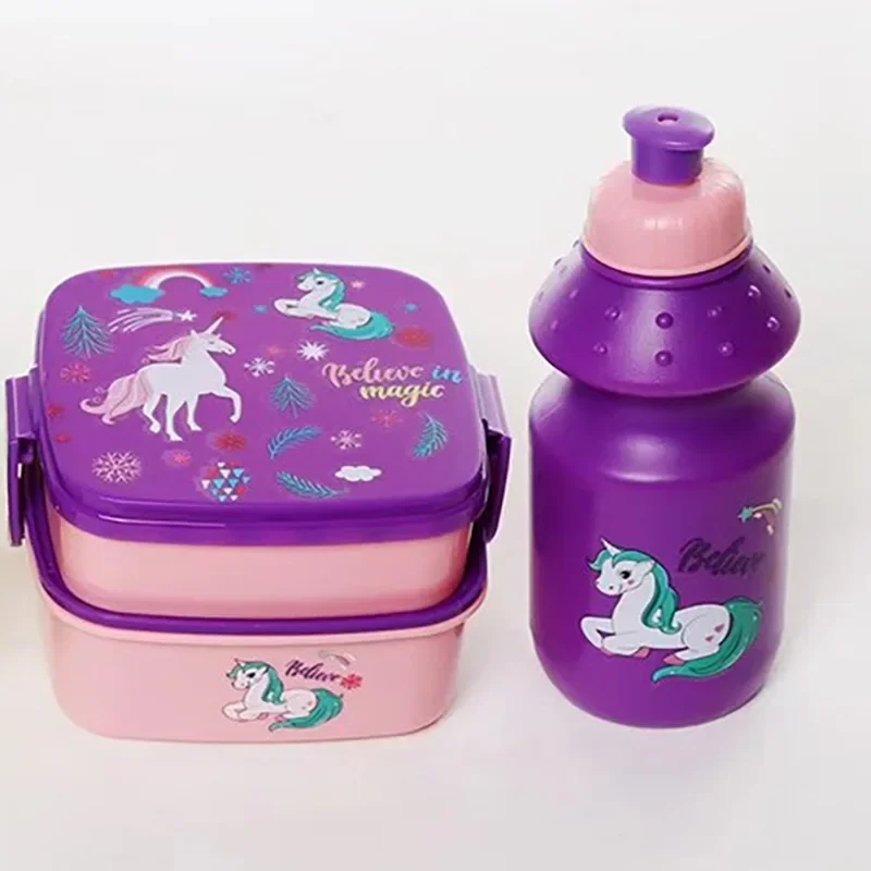 Изолированная Детская сумка для обеда женщин Мультяшные сумки с единорогом