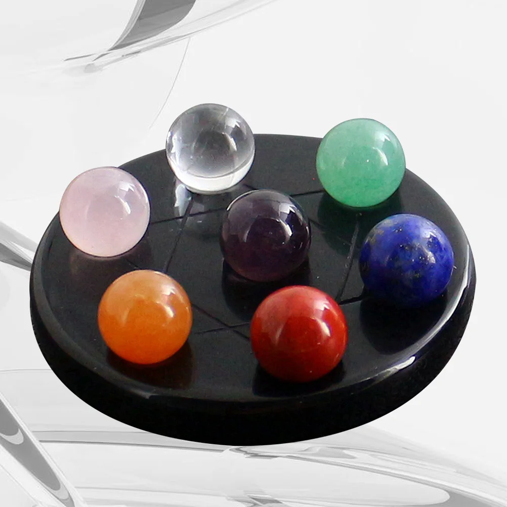 

Sphere Crystalseven Starchakrareiki Gemstone Group Balancing Hexagram Stand
