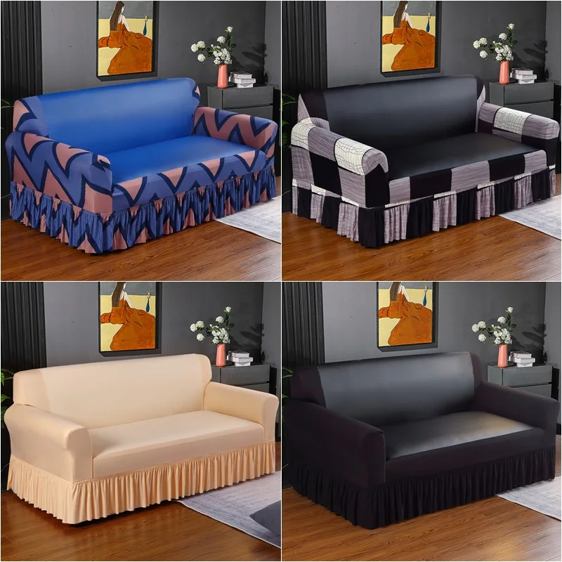

Pu Leather Sofa Skirt Cover for Living Room WaterProof Non Slip Couch Covers Nordic Sofa Slipcovers Funiture Protector
