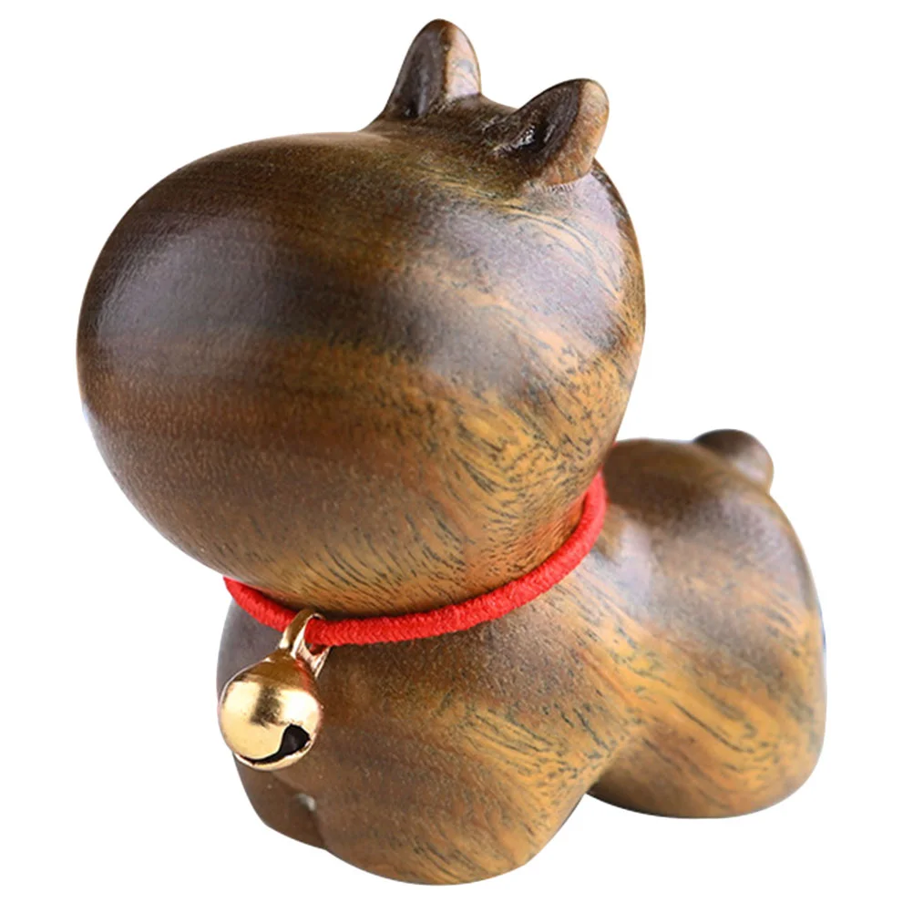 

Hippo Statue Figurines Animal Figurine Wooden Elephant Decor Decoration Figure Ornament Collectiblecarved Mini Home Sculpture
