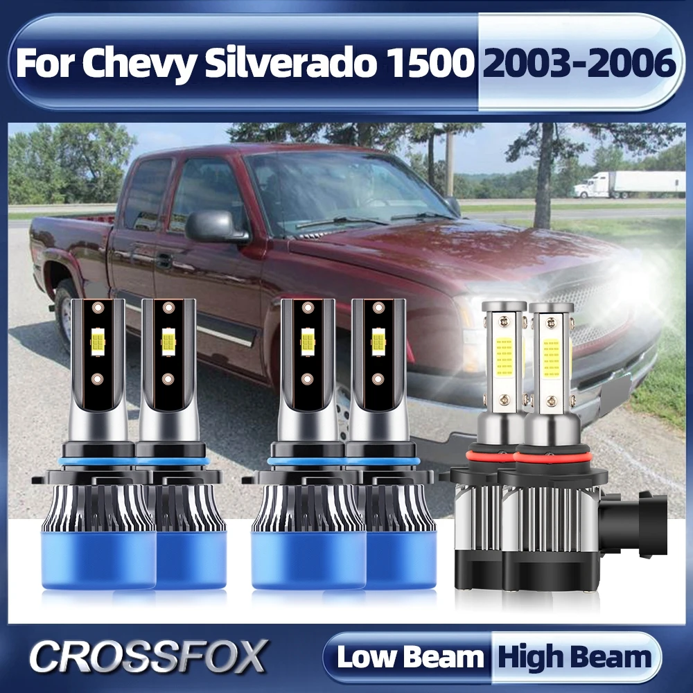 6000k Car Lights Fog Light For Chevy Silverado 1500 2003 2004 2005 2006