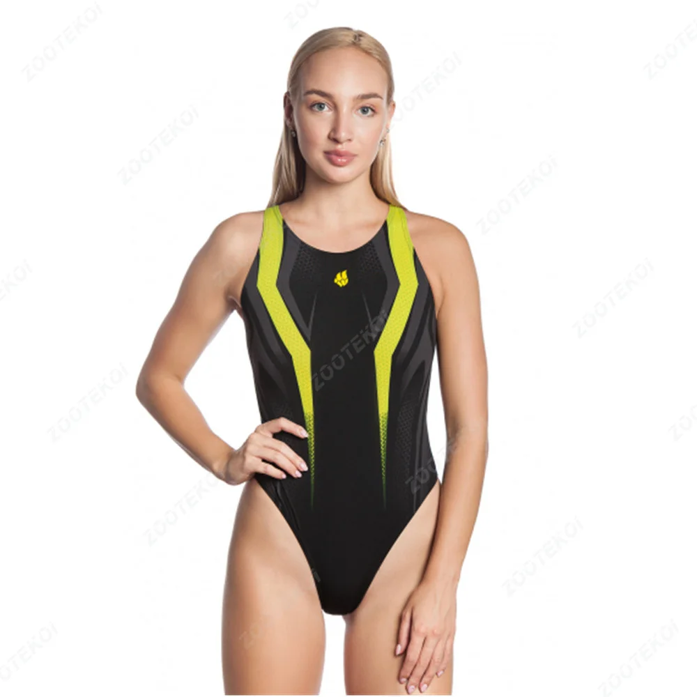 Madwave Women Sexy Swimsuit Pool Sports Practice Competition Swimwear Diving Surfing Triathlon Training Fitness Swimming