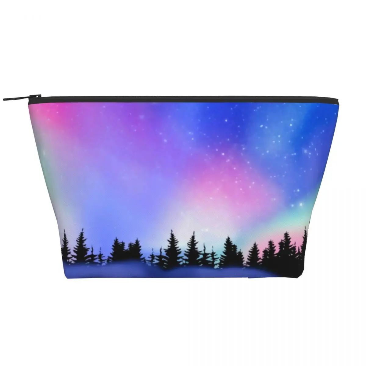 

Mountains Galaxy Zipped Storage Organizers Northern Dreamy Lights For Necessaries Pack Makeup Pouch Woman's Cosmetic Bags