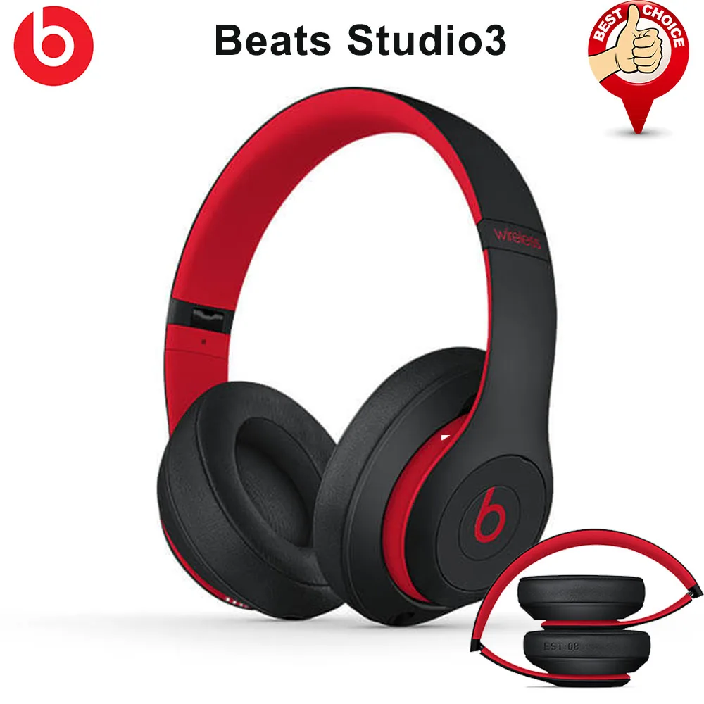 

Beats Studio3 Bluetooth Wireless Earphones Noise Cancelling Gamer Headset Music Sport Deep Bass Over-Ear Headphones New