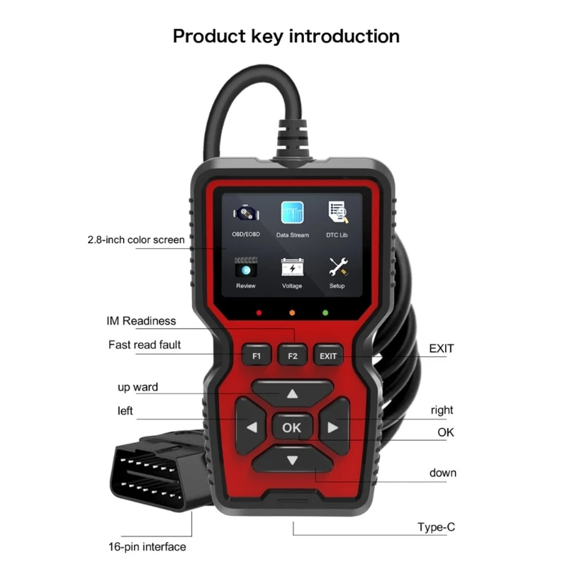 

Car Full OBD2/EOBD Scanner Check Auto Engine System Diagnostic Tool Automobile Code Reader Scanner H9EE