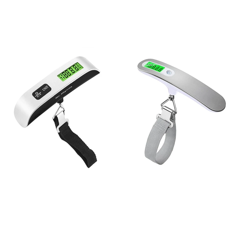 Цифровые весы для багажа с ЖК-дисплеем 50 кг/110 фунтов